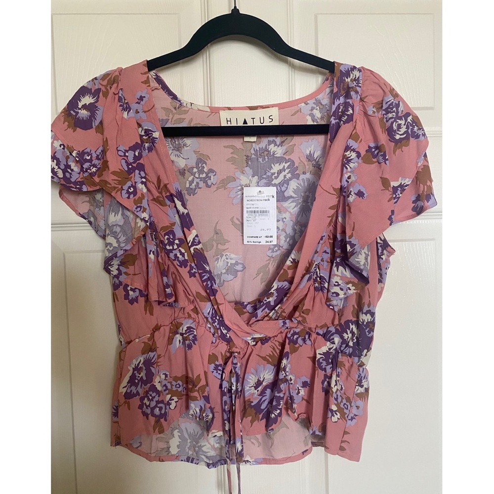 Hiatus mauve floral blouse